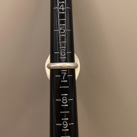 Navajo Native American Indian Made Kingsman Turquoise Sterling Silver Ring 6.5 - Picture 15 of 16